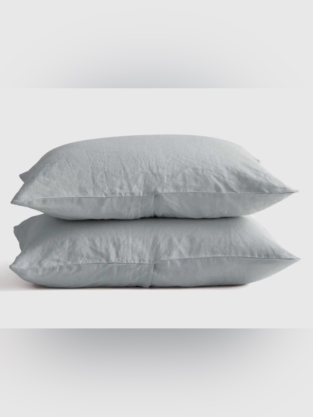 Quince European Linen Sham Set, King (Mist)